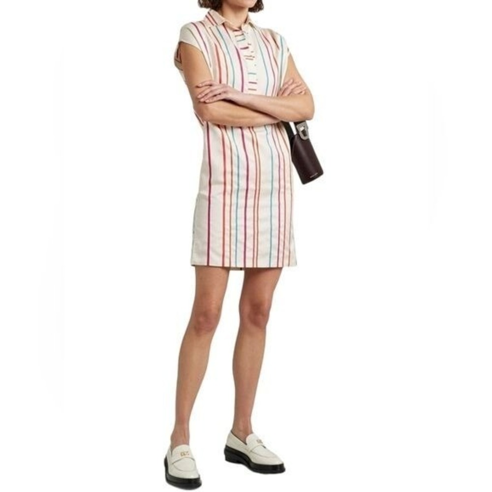 Loro Piana Dress April Santa Cruz Striped Shirtdress Sz M
